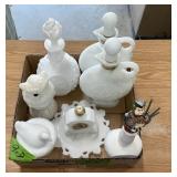 MILK GLASS BOTTLES AND JARS, PLATE ï¿½ SEE DET