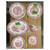 CURRIER & IVES VINTAGE DISHES ï¿½ 20/25 PC
