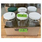 X6 GOLDEN HARVEST 2 LITER CLEAR GLASS CANISTER JAR