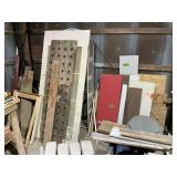 CONTENTS ON WALL WOOD, DOOR, TPOST