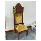 BISHOPS CHAIR? GOTHIC STYLE 60"X20"X20"