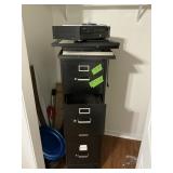 FILE CABINET + STEREO DVD PLAYER LOT