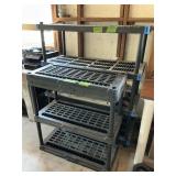PLASTIC SHELVES 48" W X20" D X55"T 2 SHELVES