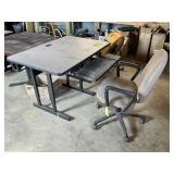 DESK +CHAIR 44"W X30"D X30"T