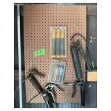 GREASE GUNS + GREASE -MISC. IN CORNER