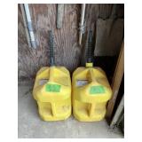 X2 5GAL YELLOW FUEL CANS FULL DIESEL