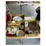 DISHES + CANDLE HOLDERS LOT 3 FLATS