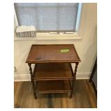 OAK 3 TIER SHELF, 22"WX15"DX28"T