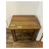 OAK SIDE TABLE 27"L X 22"D X 24"T