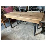FARM TABLE OAK TOP 68"L X 29"W X 33"T