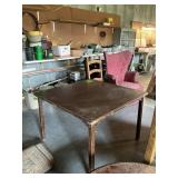 WOOD TABLE, 42"X42"X29"T
