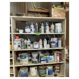 PAINT- ASSORTED PAINT ENTIRE LOT- 4 SHELVES