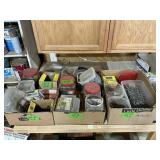ASSORTED NAILS/SCREWS, 3 FLATS FULL