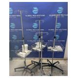 Hospital IV Poles w/ Baskets