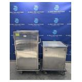 Lot of 2 Metro-Style Stainless Steel Case Carts
