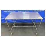 Pedigo Stainless Steel Rolling Table 48'x 24'x 34'