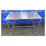 Pedigo Stainless Steel Rolling Table 48'x 24'x 34'