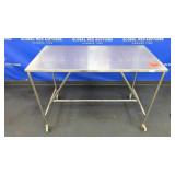 Pedigo Stainless Steel Rolling Table 48'x 24'x 34'
