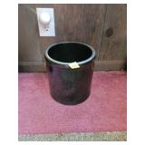 Black Ceramic Crock with Glossy Finish