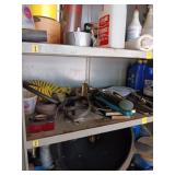 Shelf Contents Including Tools and Fluids