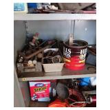 Contents of Shelf 4 Including Tools and Hardware
