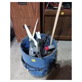 Bucket with Tool Caddy and Shelf Brackets