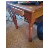 Wooden Table with Single Drawer