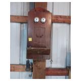 Wood-Case Wall-Mount Telephone with Crank