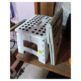 Two Folding Plastic Stools