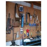 Hand Tools on Pegboard