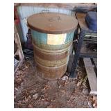 55-Gallon Metal Barrel with Heavy Lid