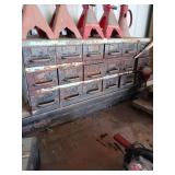 Metal Bolt Bins with Contents