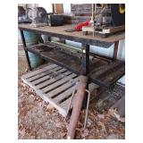 Metal Welding Table With Two Shelves