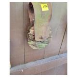 Rustic Iron and Wood Pulley Component