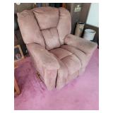 Plush Recliner Chair with Lever Mechanism