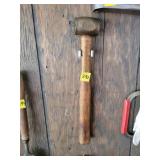 Brass-Headed Hammer with Wooden Handle