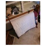 Wooden Quilt Rack with Spindle Design