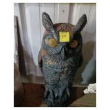 Plastic Owl Bird Deterrent with Yellow Eyes