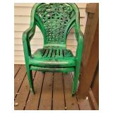 Green Plastic Outdoor Patio Chairs