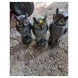 3 TIMES BID Three Decorative Owl Figurines