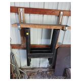 Folding Sawhorse with Metal and Wood Components