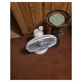 White Oscillating Table Fan