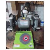 Central Machinery 8-Inch Bench Grinder with Light