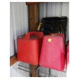 2 TIMES BID Two Red Plastic Gas CanS