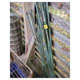 Bundle of Green Metal Garden Stakes