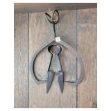 Wrought Iron Sheep Shears with ice tongs