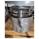 Stainless Steel Pots with Glass Lids