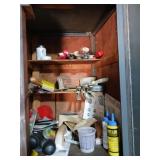 Contents of Right Cabinet with Tools and Supplies