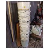 11 TIMES BID Stack of 11 White 5-Gallon Buckets