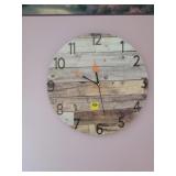 Rustic Wood-Style Wall Clock